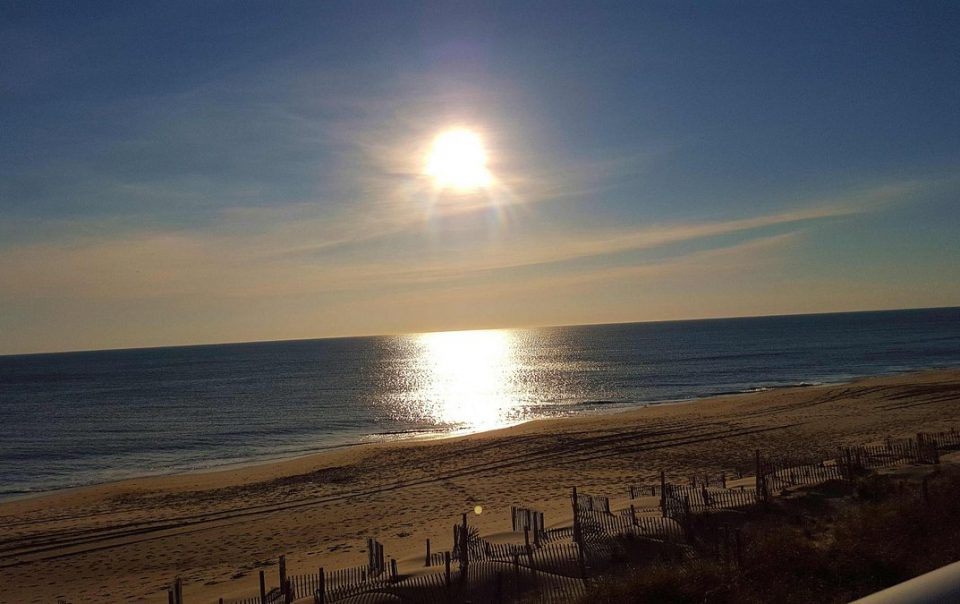 sunset over the outer banks